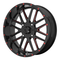 MSA Offroad Wheels Bandit 18X7 ET0 4X156 132.00 Gloss Black Milled W/ Red Tint Fälg
